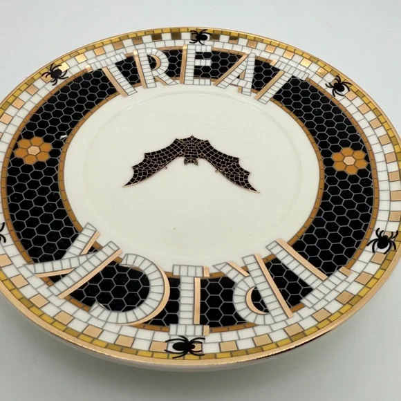 Anthropologie The Bistro Tile Stoneware Espresso Mug Cup & Saucer - Picture 9 of 10